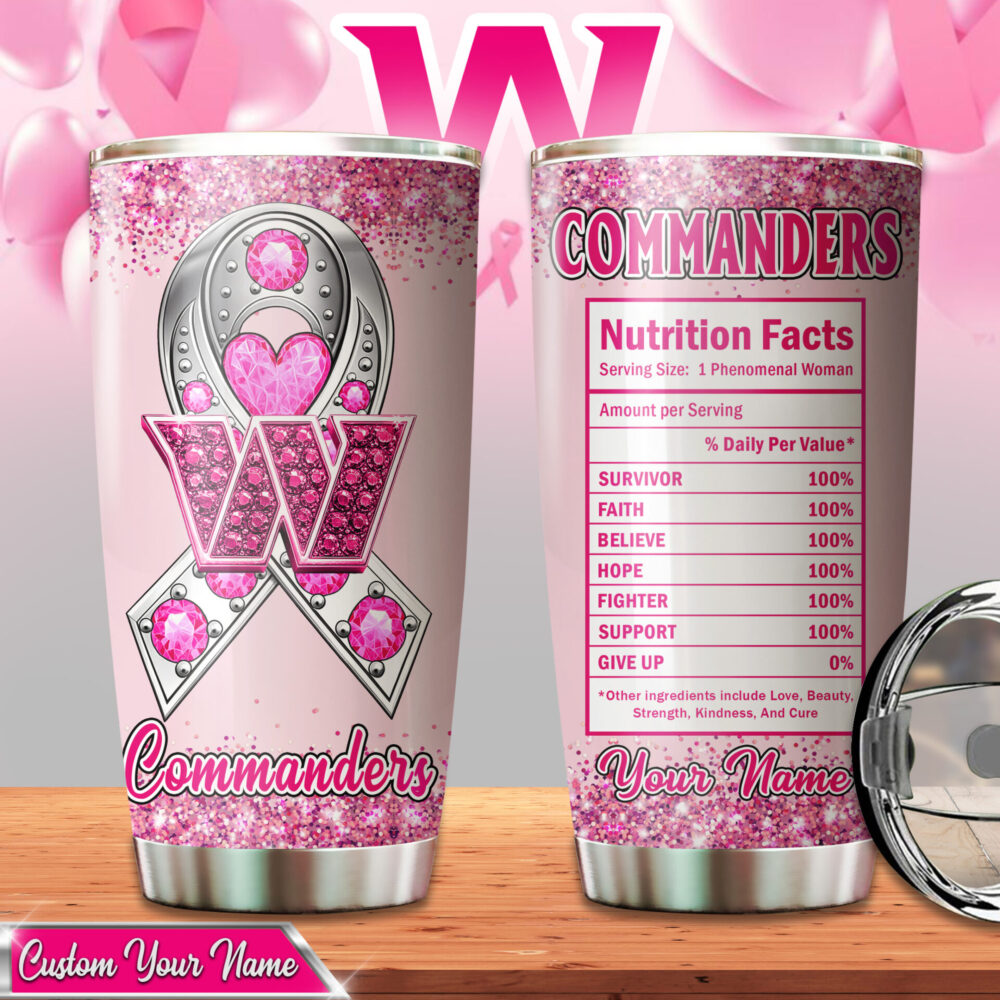 Washington Commanders | Premium NFL Breast Cancer Tumbler TD