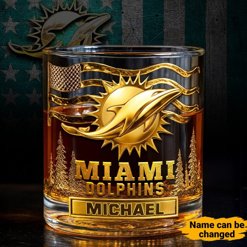 Miami Dolphins | NFL Whiskey Glass TD