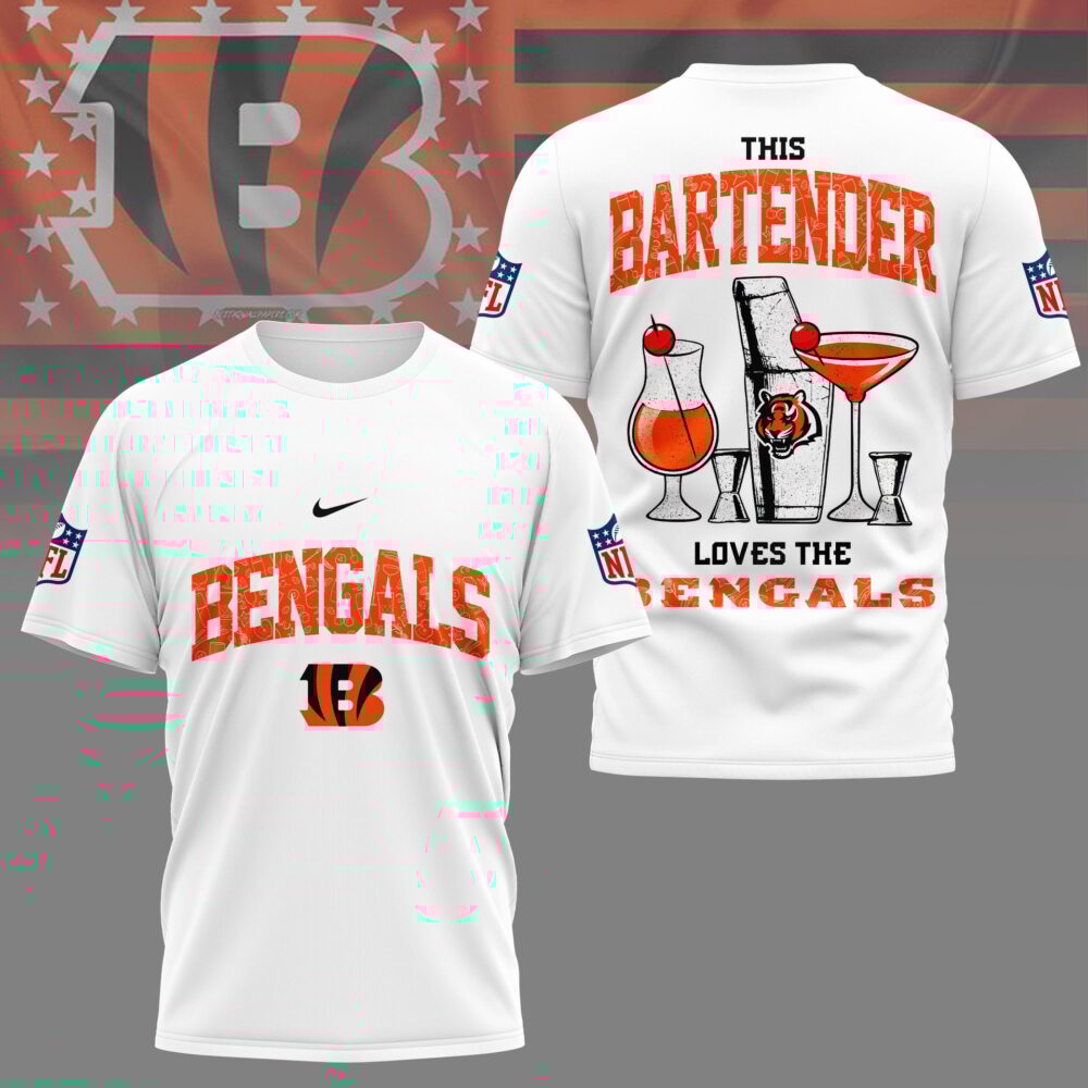 Cincinnati Bengals | Premium NFL Bartender Fan 3D Shirt NY