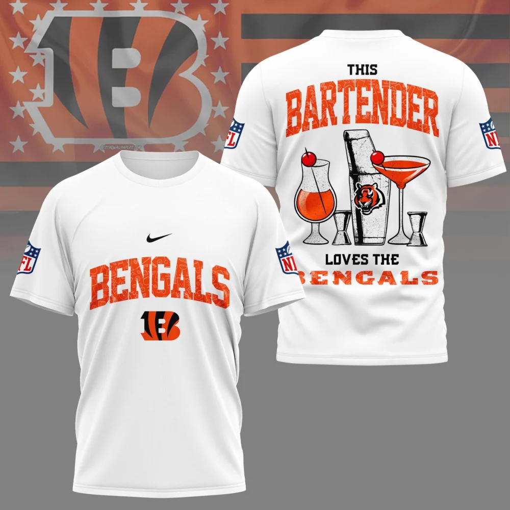 Cincinnati Bengals | Premium NFL Bartender Fan 3D Shirt NY