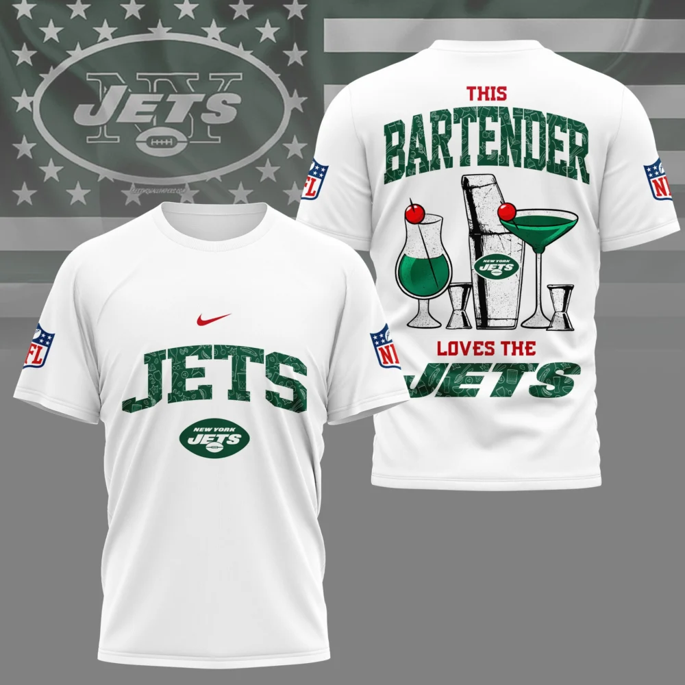 New York Jets | Premium NFL Bartender Fan 3D Shirt NY