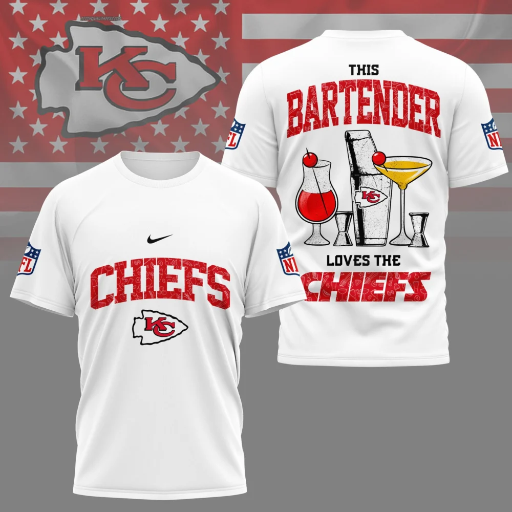 Kansas City Chiefs | Premium NFL Bartender Fan 3D Shirt NY