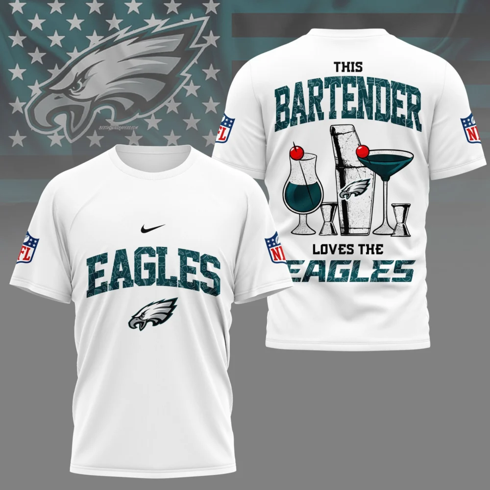 Philadelphia Eagles | Premium NFL Bartender Fan 3D Shirt NY