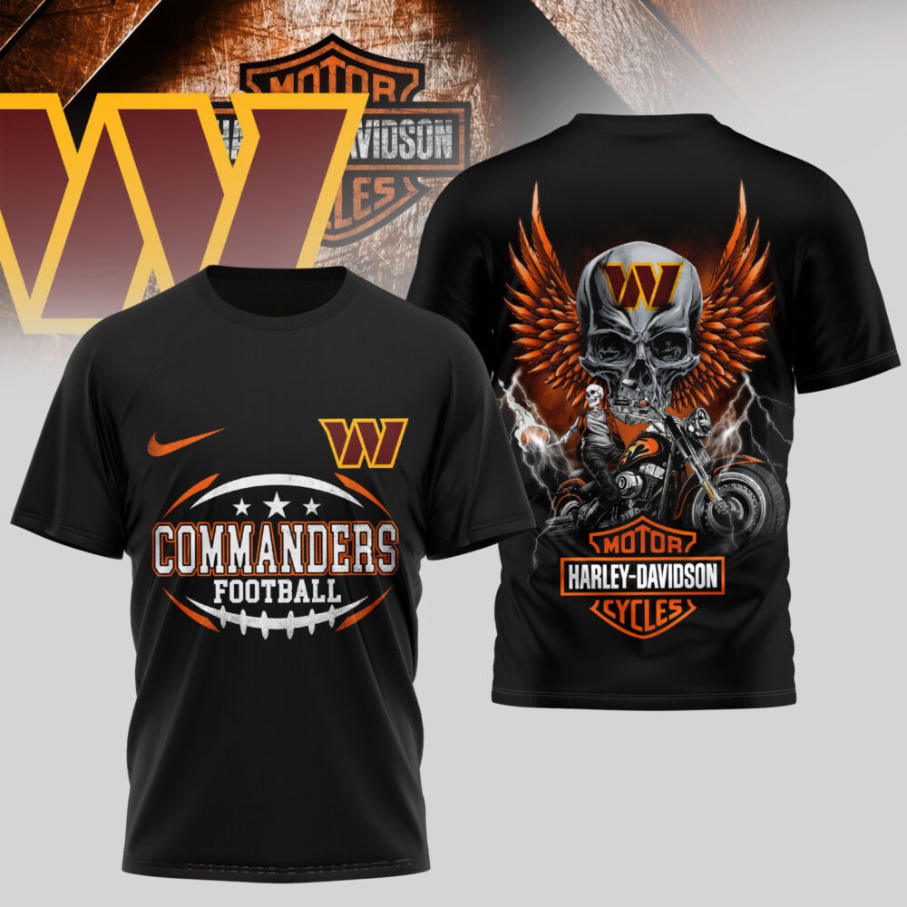 Washington Commanders | Premium NFL Harley Davidson 3D Shirt TD