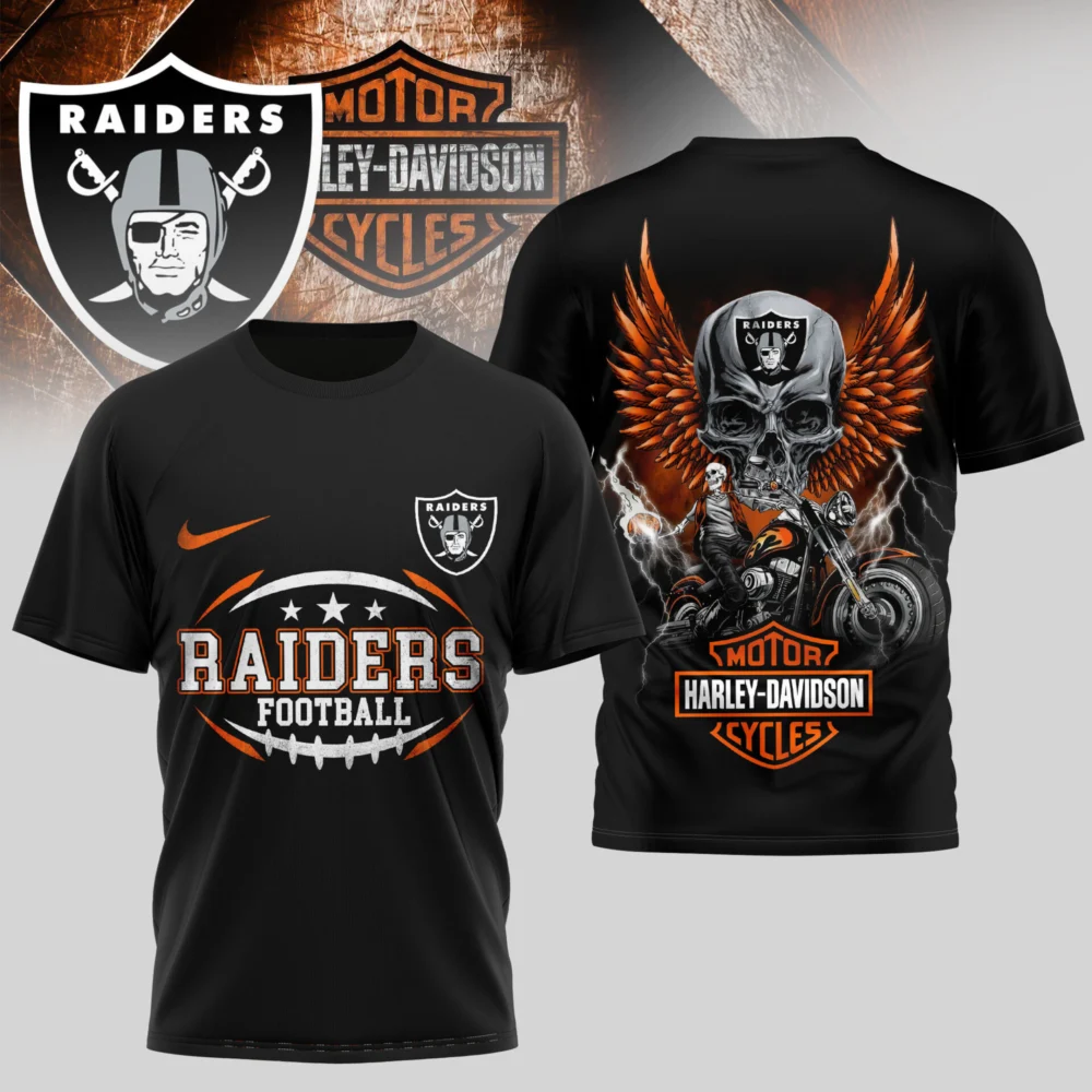 Las Vegas Raiders | Premium NFL Harley Davidson 3D Shirt TD