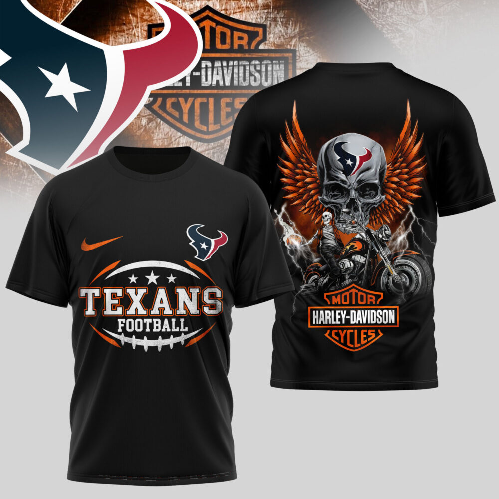 Houston Texans | Premium NFL Harley Davidson 3D Shirt TD