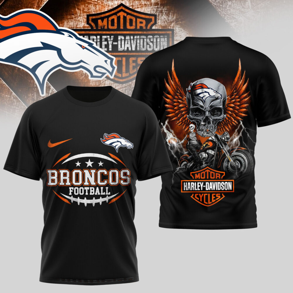 Denver Broncos | Premium NFL Harley Davidson 3D Shirt TD