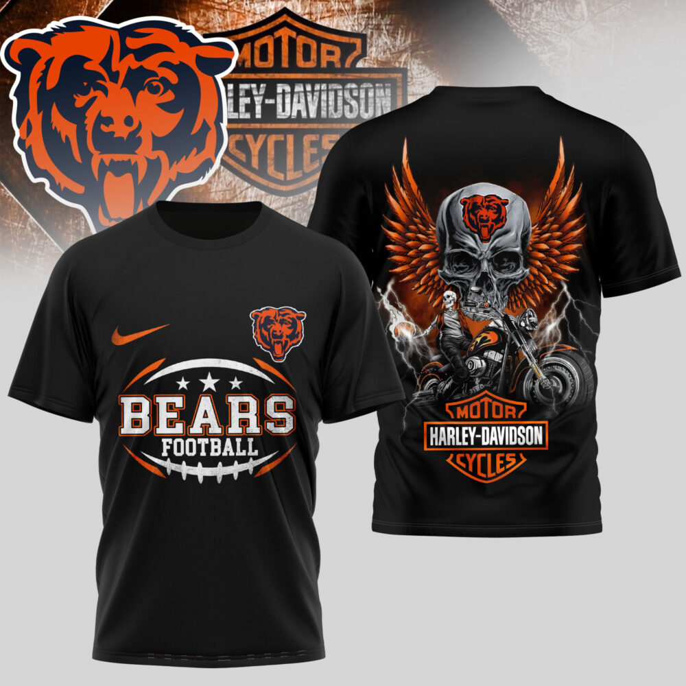 Chicago Bears | Premium NFL Harley Davidson 3D Shirt TD