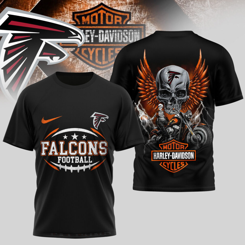 Atlanta Falcons | Premium NFL Harley Davidson 3D Shirt TD