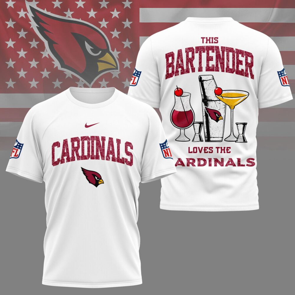 Arizona Cardinals | Premium NFL Bartender Fan 3D Shirt NY