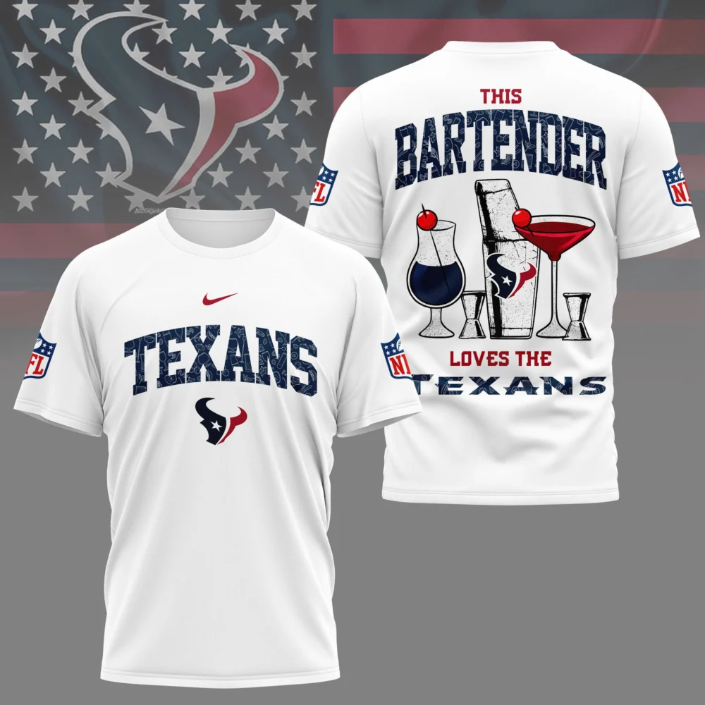 Houston Texans | Premium NFL Bartender Fan 3D Shirt NY