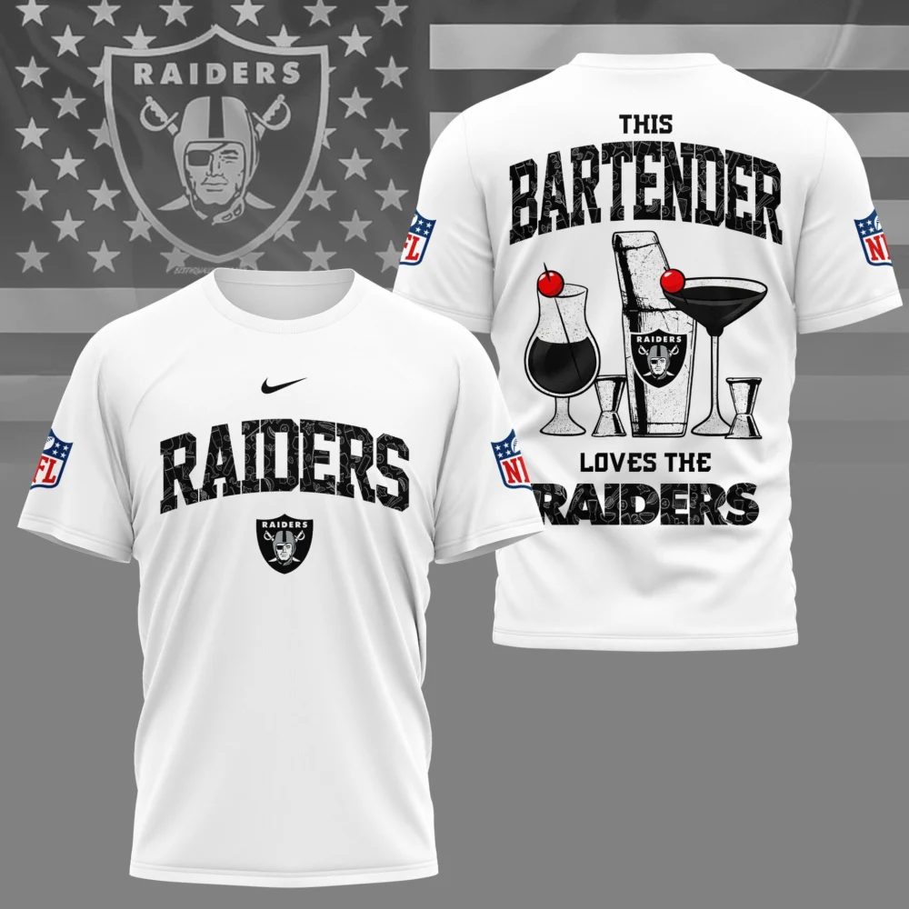 Las Vegas Raiders | Premium NFL Bartender Fan 3D Shirt NY