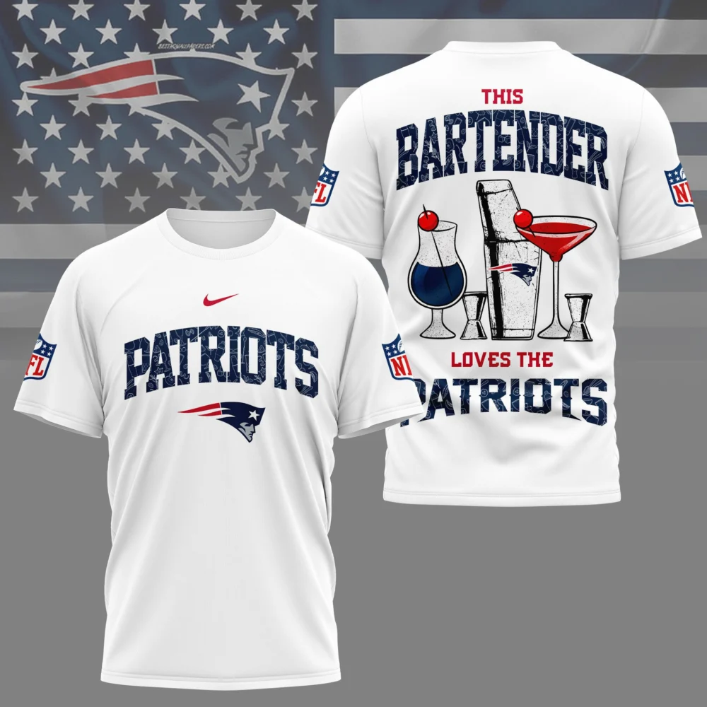 New England Patriots  | Premium NFL Bartender Fan 3D Shirt NY