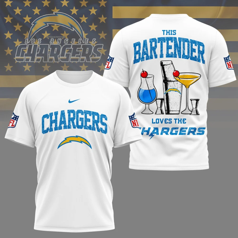 Los Angeles Chargers | Premium NFL Bartender Fan 3D Shirt NY
