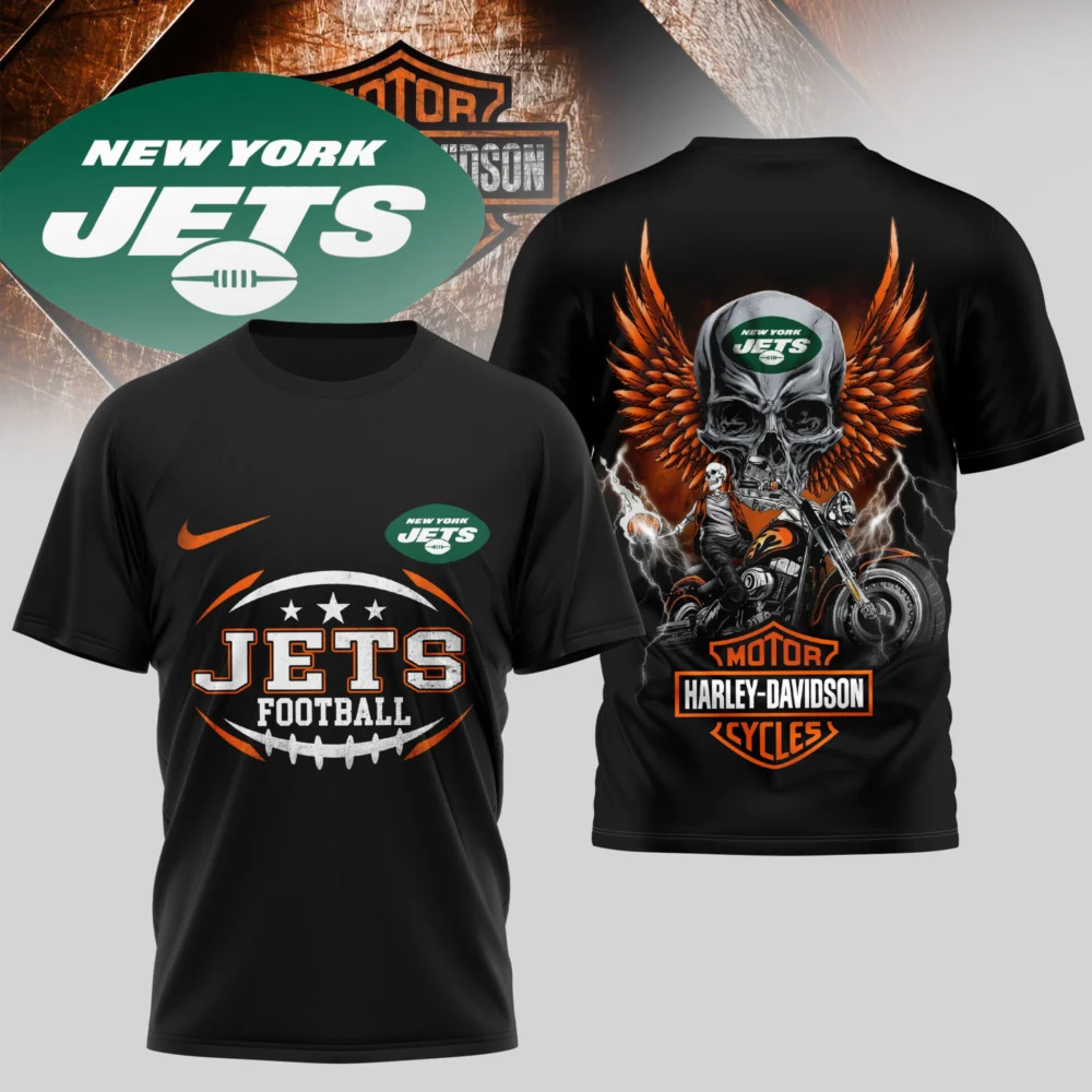 New York Jets | Premium NFL Harley Davidson 3D Shirt TD