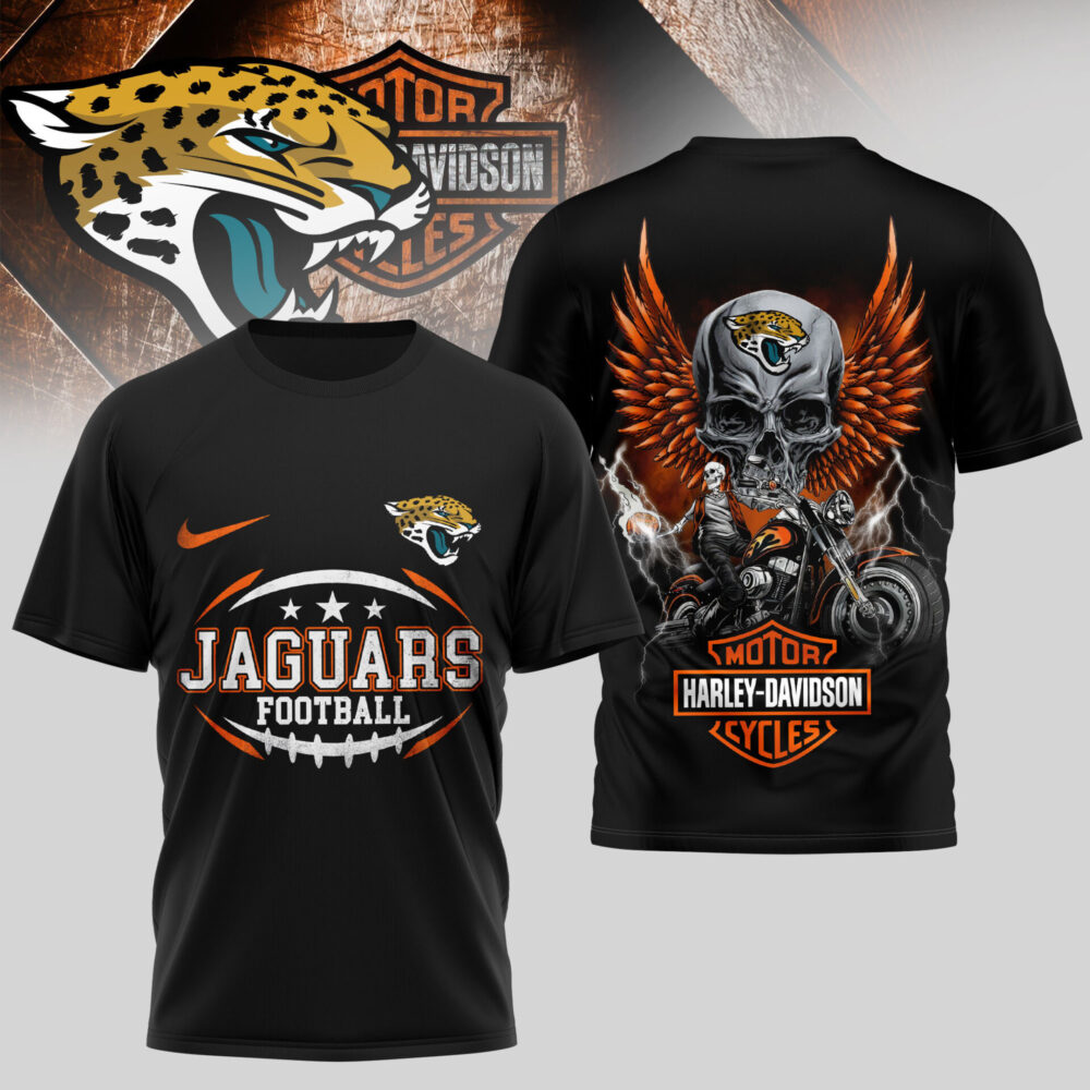 Jacksonville Jaguars | Premium NFL Harley Davidson 3D Shirt TD