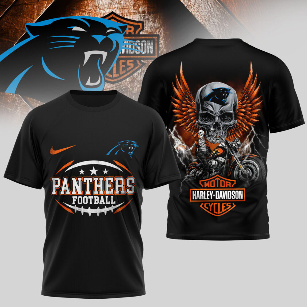 Carolina Panthers | Premium NFL Harley Davidson 3D Shirt TD