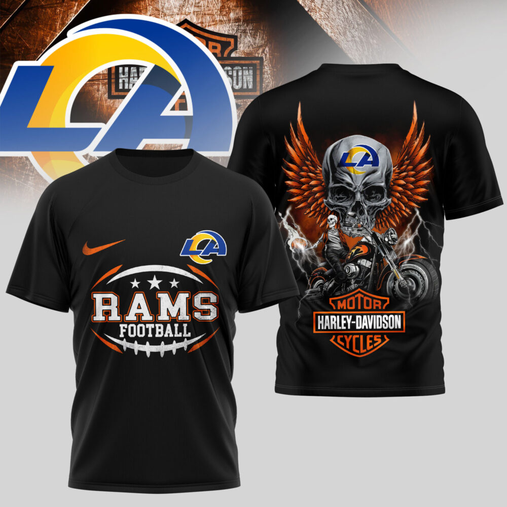 Los Angeles Rams | Premium NFL Harley Davidson 3D Shirt TD
