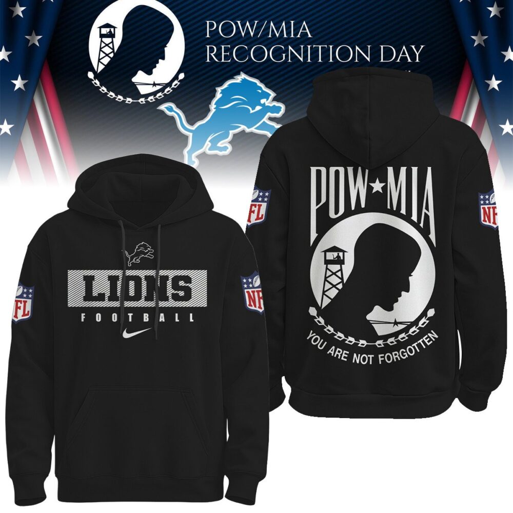 Detroit Lions | Premium NFL Pow Mia Hoodie TD