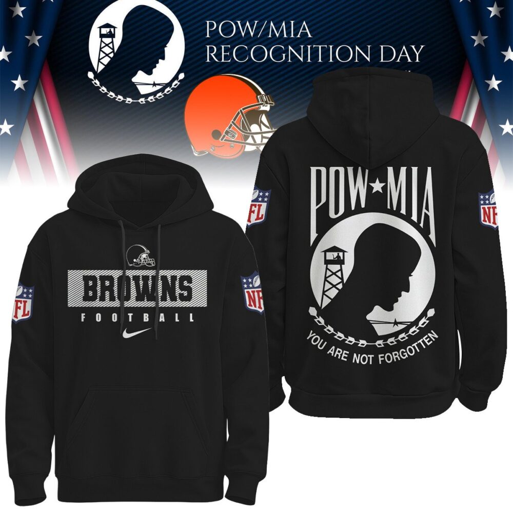 Cleveland Browns | Premium NFL Pow Mia Hoodie TD