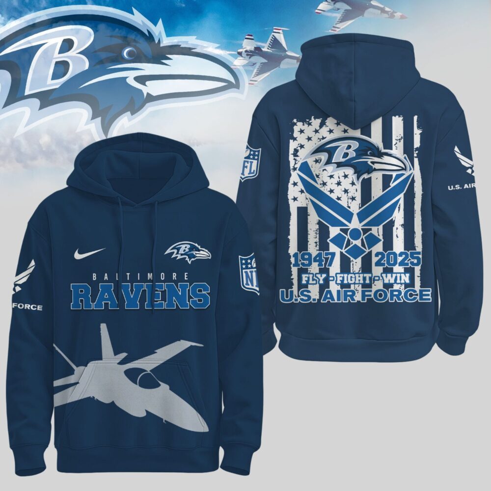 Baltimore Ravens | Premium NFL U.S. Air Force 78th Anniversary Hoodie TD