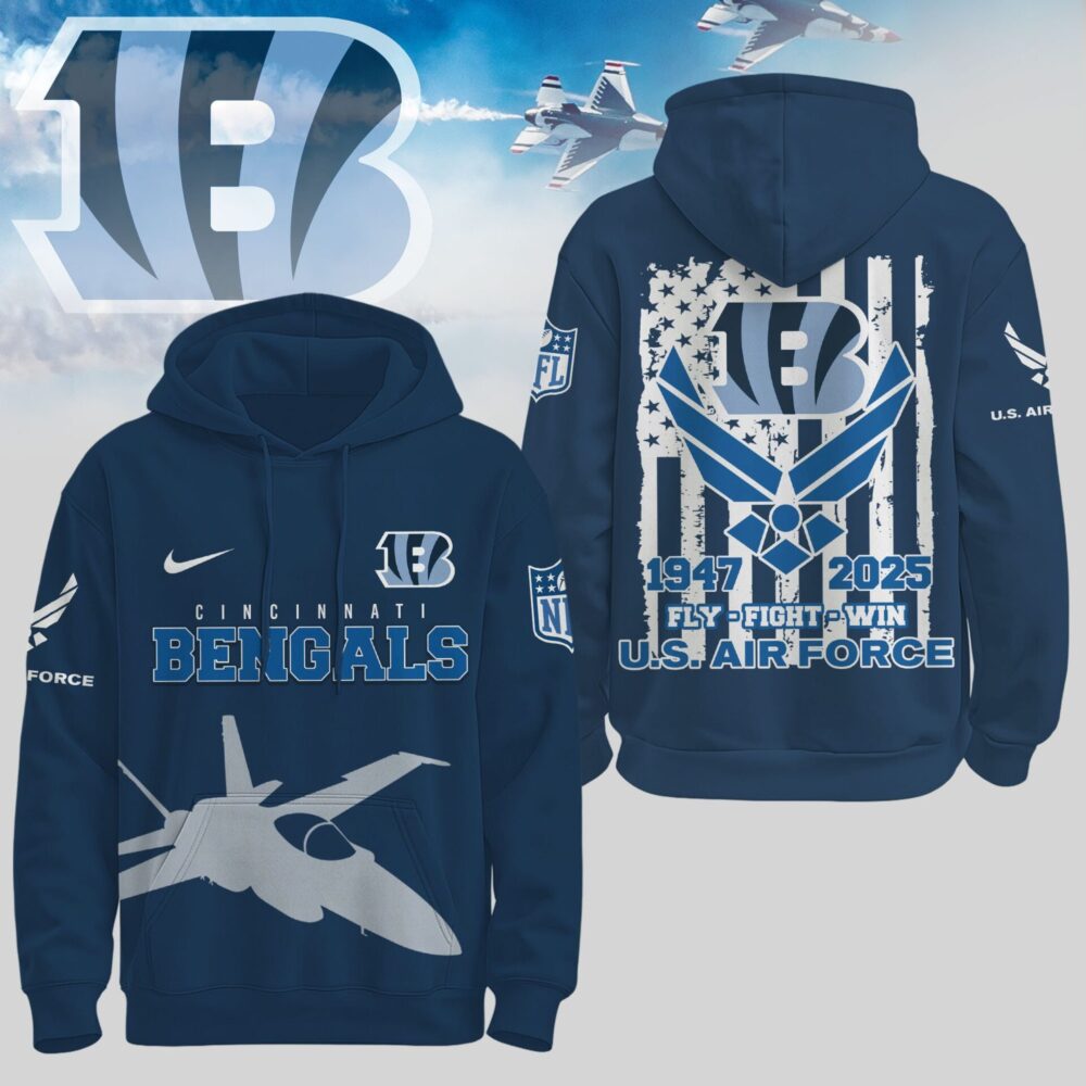 Cincinnati Bengals | Premium NFL U.S. Air Force 78th Anniversary Hoodie TD