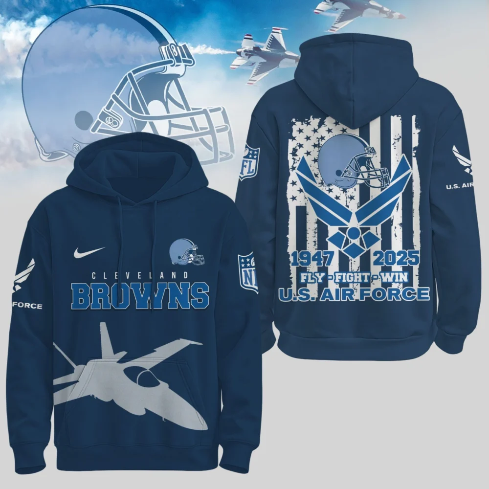 Cleveland Browns | Premium NFL U.S. Air Force 78th Anniversary Hoodie TD