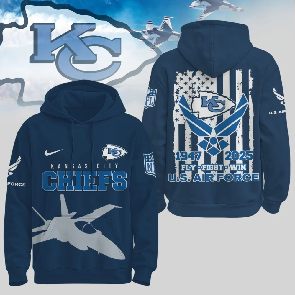 Kansas City Chiefs | Premium NFL U.S. Air Force 78th Anniversary Hoodie TD - Hoodie, S