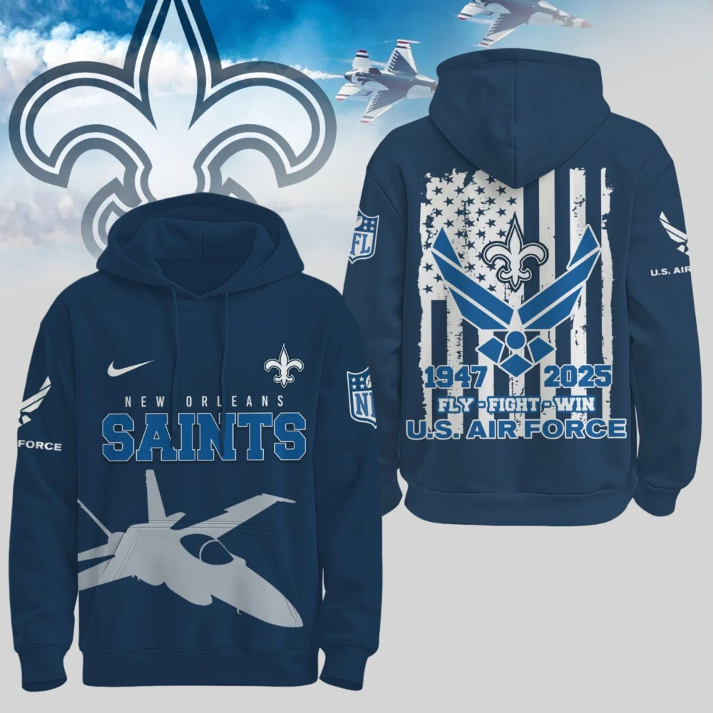 New Orleans Saints | Premium NFL U.S. Air Force 78th Anniversary Hoodie TD - Hoodie, 3Xl