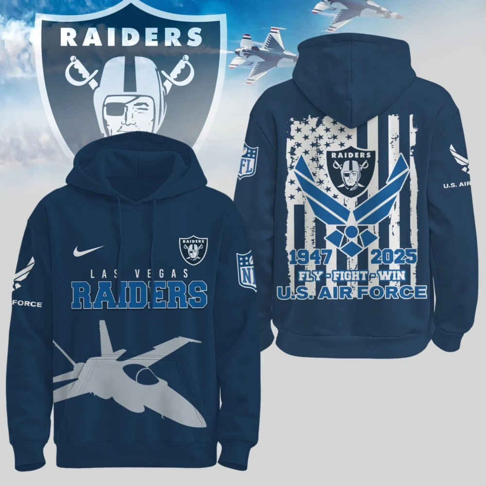 Las Vegas Raiders | Premium NFL U.S. Air Force 78th Anniversary Hoodie TD - Hoodie, 4XL