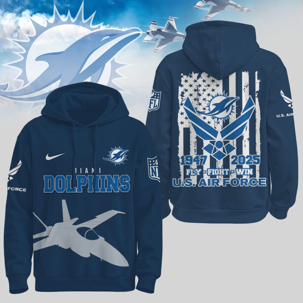 Miami Dolphins | Premium NFL U.S. Air Force 78th Anniversary Hoodie TD