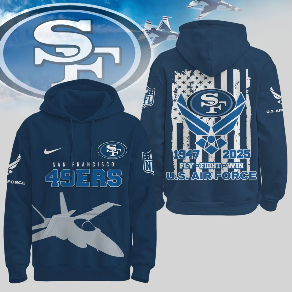 San Francisco 49ers | Premium NFL U.S. Air Force 78th Anniversary Hoodie TD - Hoodie, L