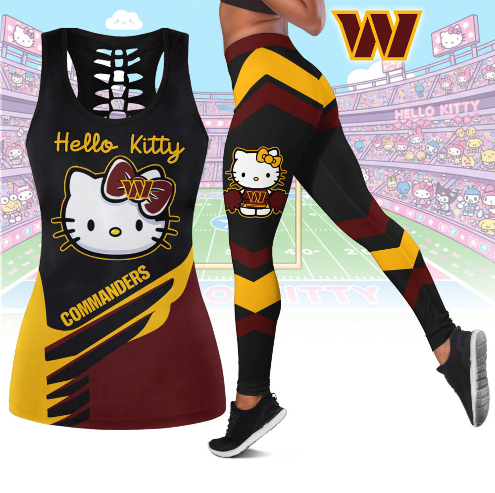 Washington Commanders | Premium NFL Hello Kitty Combo Leggings And Tanktop TD