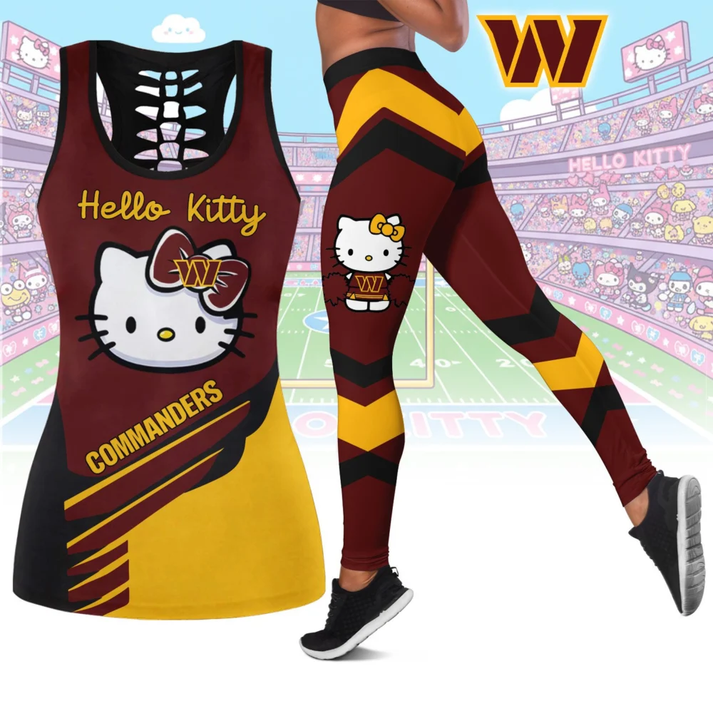 Washington Commanders | Premium NFL Hello Kitty Combo Leggings And Tanktop TD