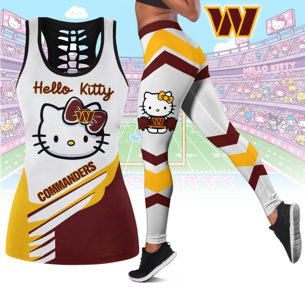 Washington Commanders | Premium NFL Hello Kitty Combo Leggings And Tanktop TD