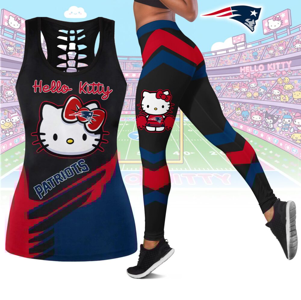 New England Patriots | Premium NFL Hello Kitty Combo Leggings And Tanktop TD