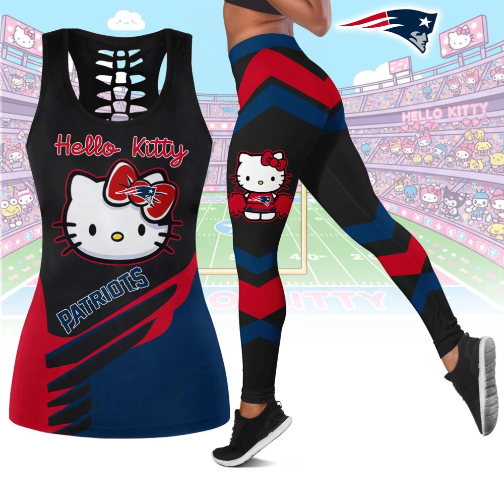 New England Patriots | Premium NFL Hello Kitty Combo Leggings And Tanktop TD