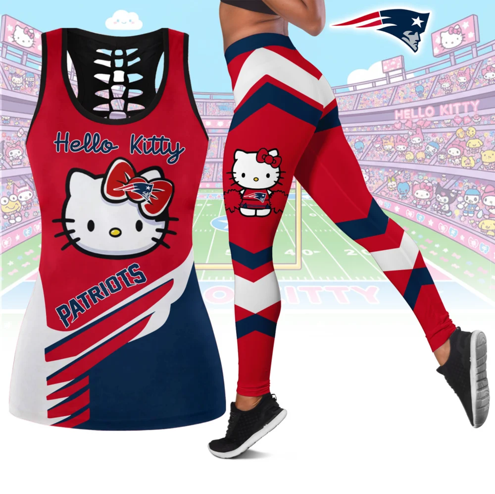 New England Patriots | Premium NFL Hello Kitty Combo Leggings And Tanktop TD