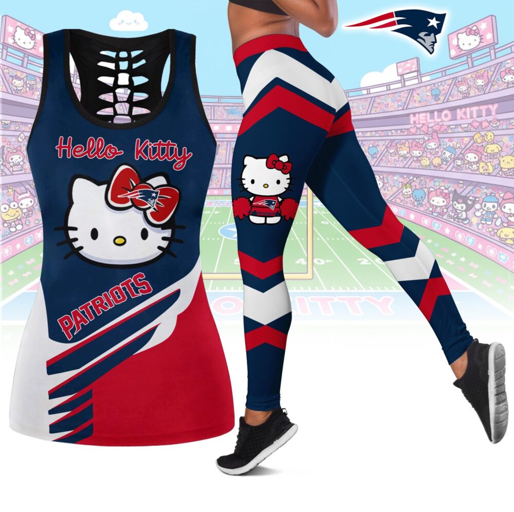 New England Patriots | Premium NFL Hello Kitty Combo Leggings And Tanktop TD