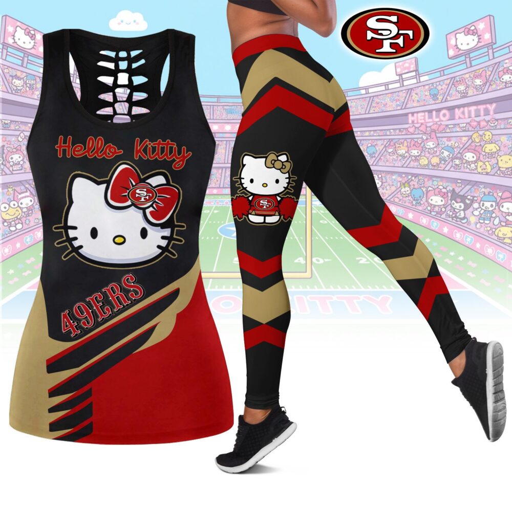 San Francisco 49ers | Premium NFL Hello Kitty Combo Leggings And Tanktop TD