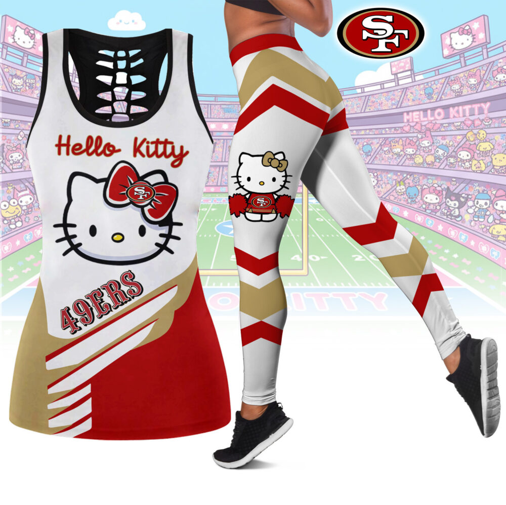 San Francisco 49ers | Premium NFL Hello Kitty Combo Leggings And Tanktop TD