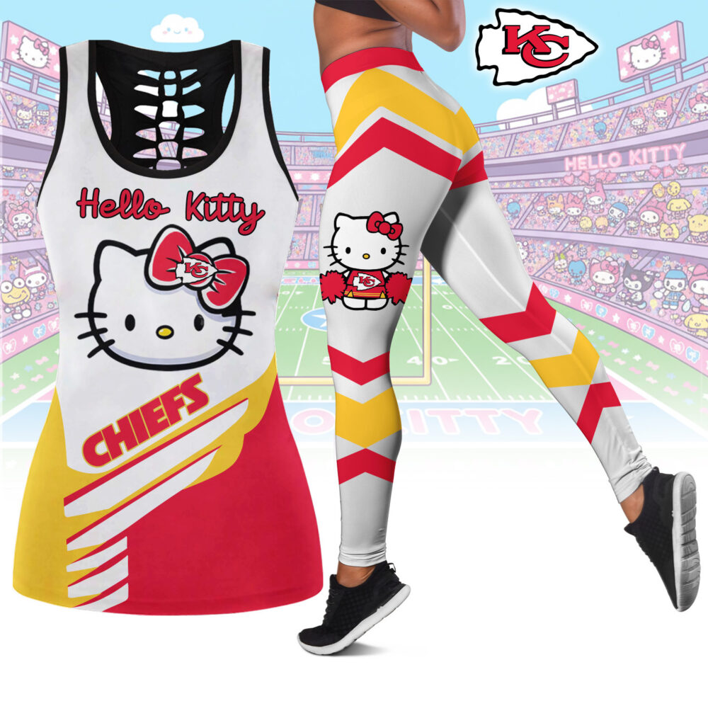Kansas City Chiefs | Premium NFL Hello Kitty Combo Leggings And Tanktop TD