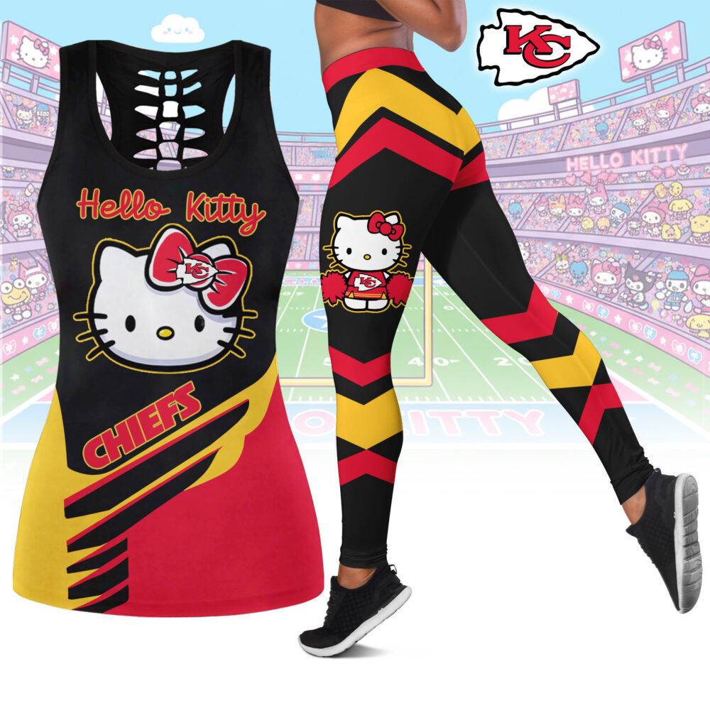 Kansas City Chiefs | Premium NFL Hello Kitty Combo Leggings And Tanktop TD