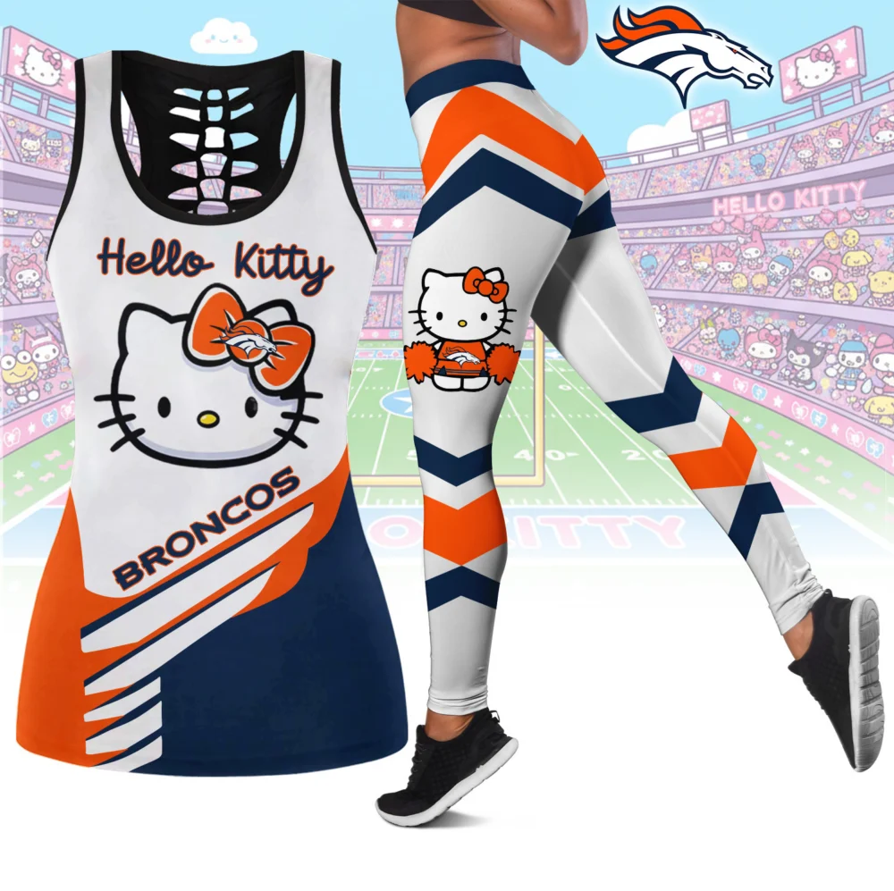 Denver Broncos | Premium NFL Hello Kitty Combo Leggings And Tanktop TD