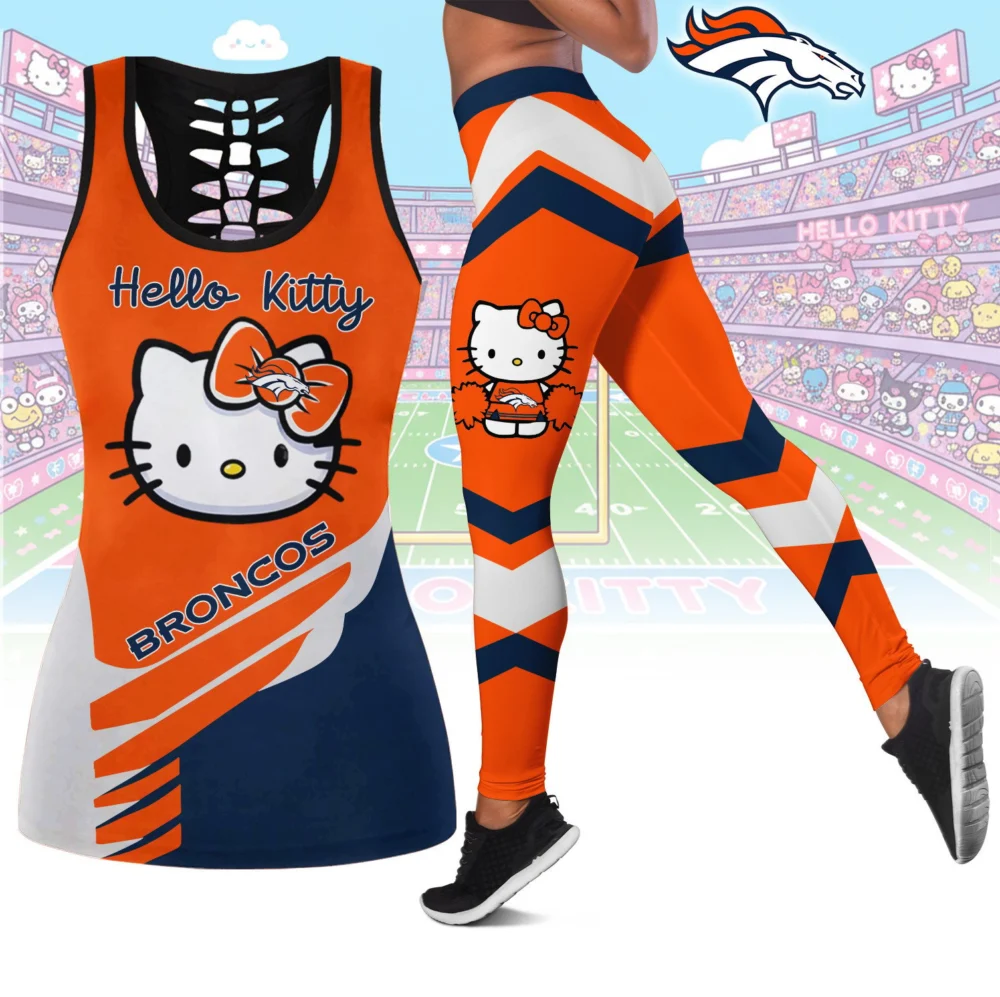 Denver Broncos | Premium NFL Hello Kitty Combo Leggings And Tanktop TD