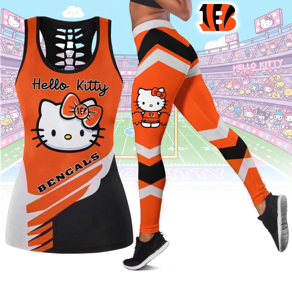 Cincinnati Bengals | Premium NFL Hello Kitty Combo Leggings And Tanktop TD
