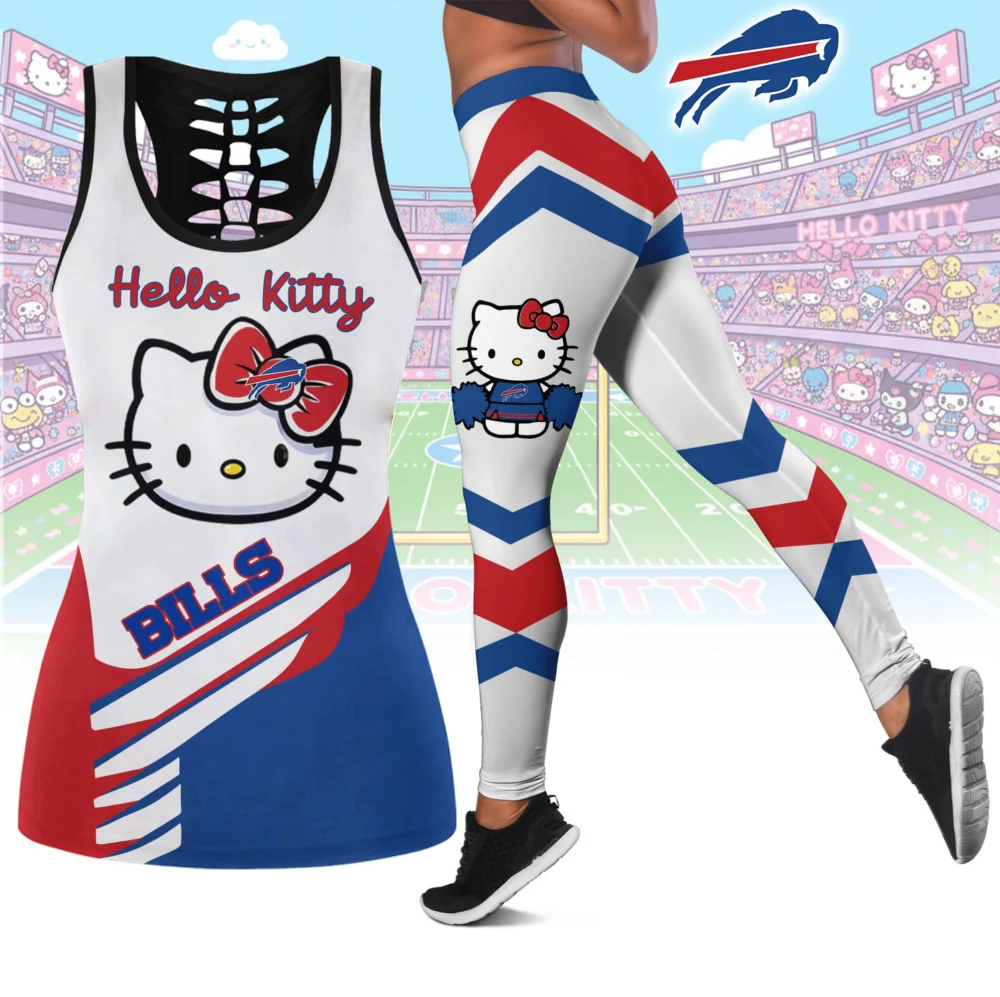 Buffalo Bills | Premium NFL Hello Kitty Combo Leggings And Tanktop TD
