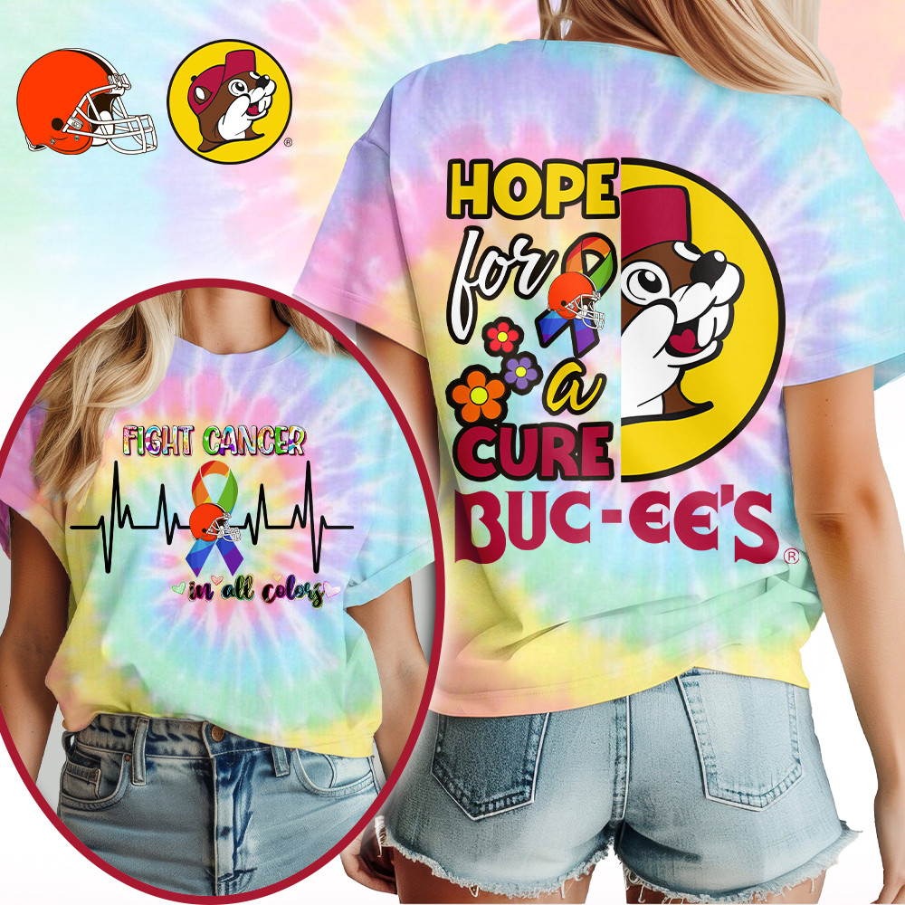 Cleveland Browns | Premium NFL Buc-ee Cancer Awareness Woman Shirt