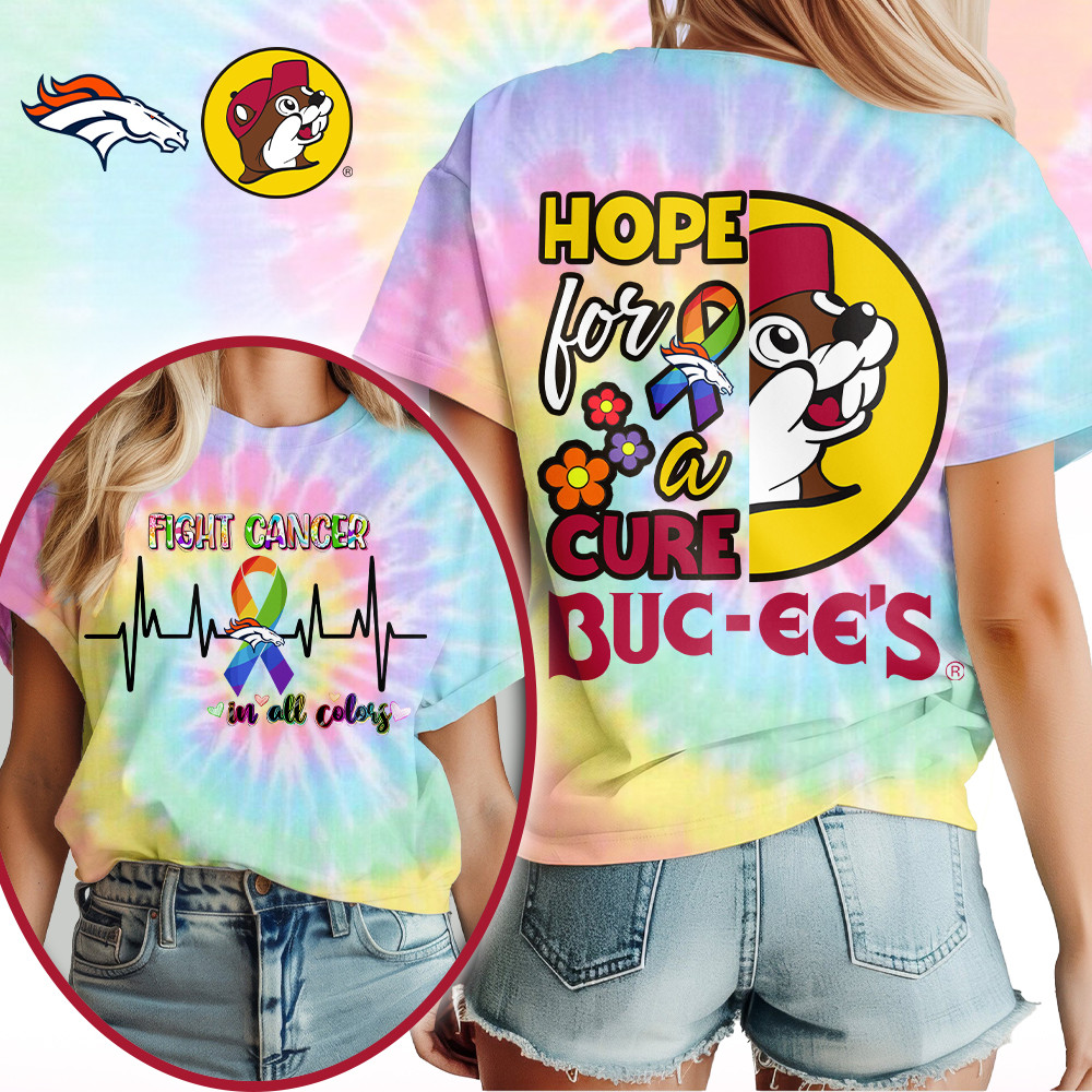 Denver Broncos | Premium NFL Buc-ee Cancer Awareness Woman Shirt