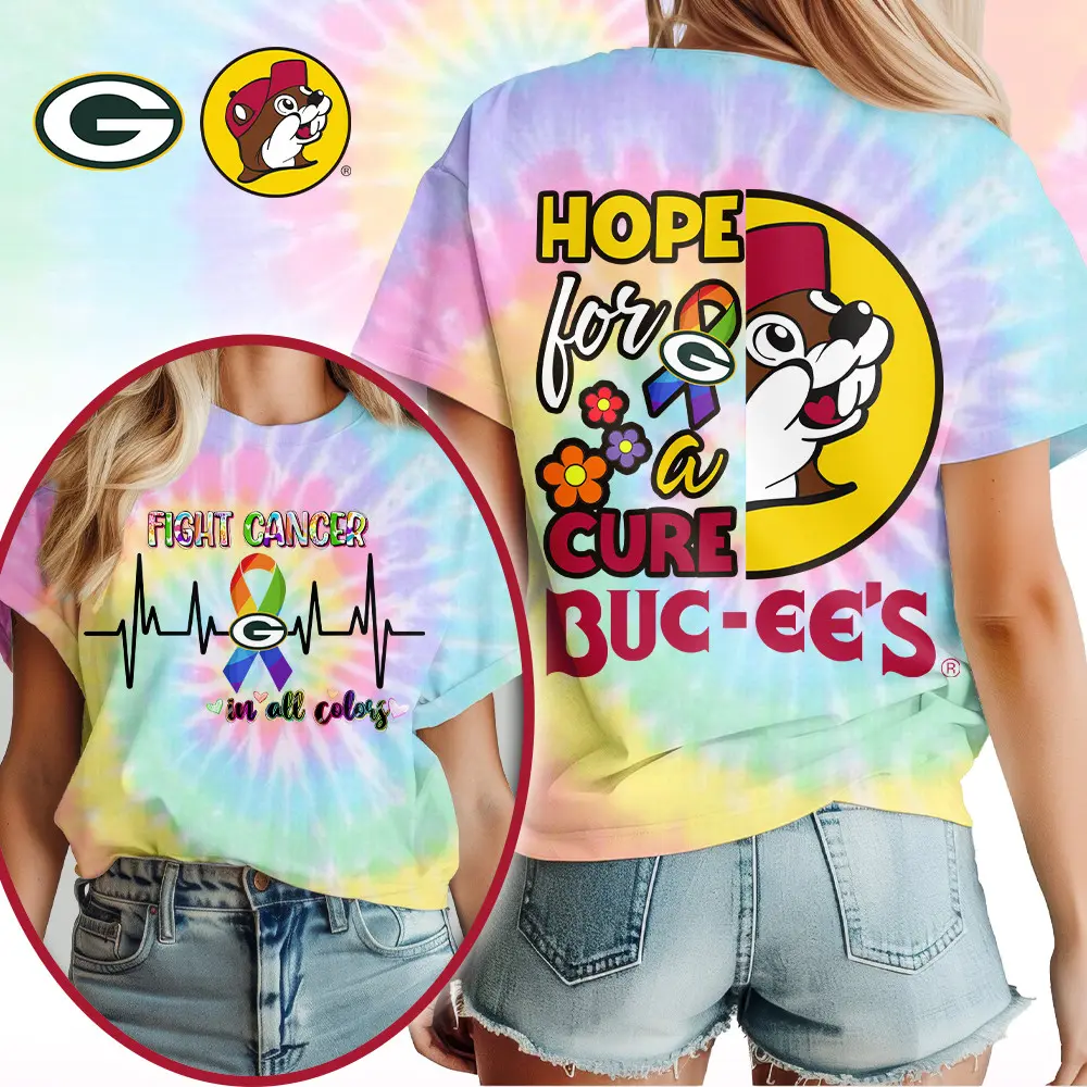 Green Bay Packers | Premium NFL Bucee Cancer Awareness Woman Shirt